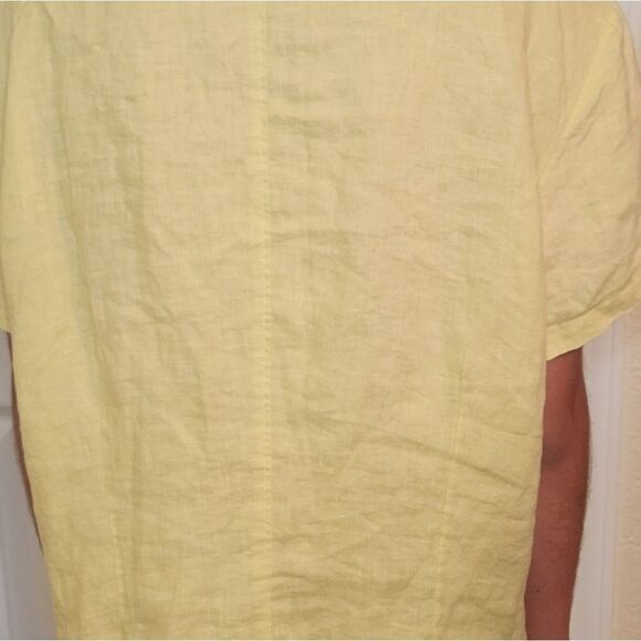 J.Crew 14 Butter Yellow Shrtslv LINEN Buttons Up Women’s Shirt - Picture 9 of 9